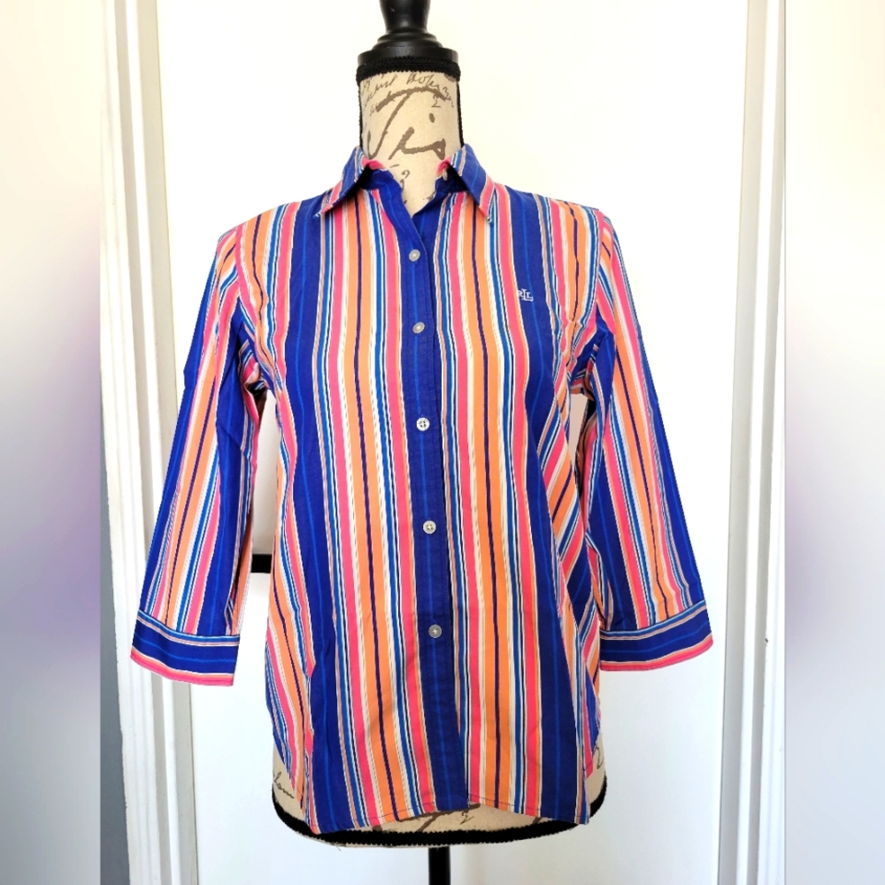 Lauren Ralph Lauren Button Down Shirt Size Small Petite‎